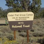Cedar Flats campground sign