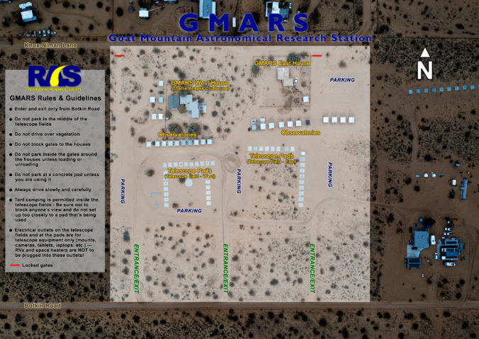 Riverside Astronomical Society's GMARS site map