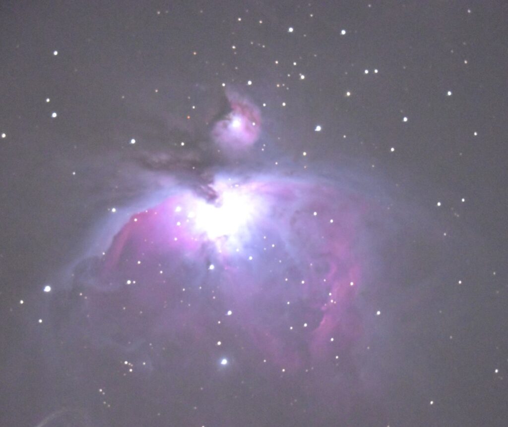 Telescopic photograph of M42