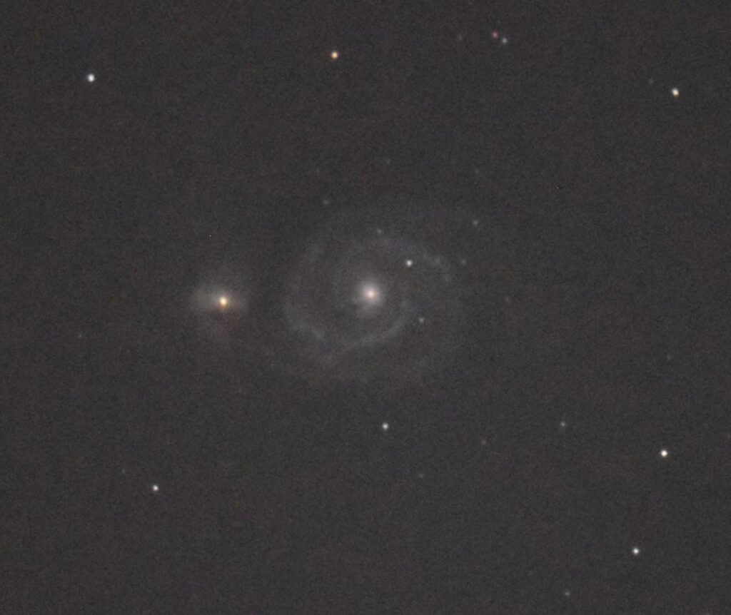 Telescopic photograph of M51