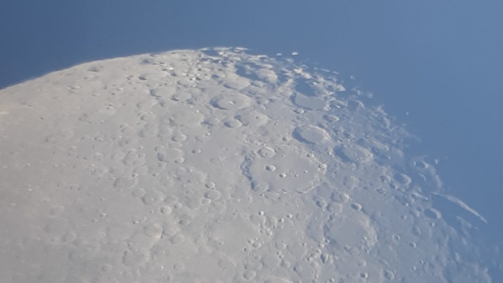 Moon photo taken through a telescope.